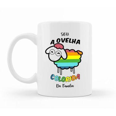 Imagem de Caneca Criativa - Ovelha Colorida Da Família