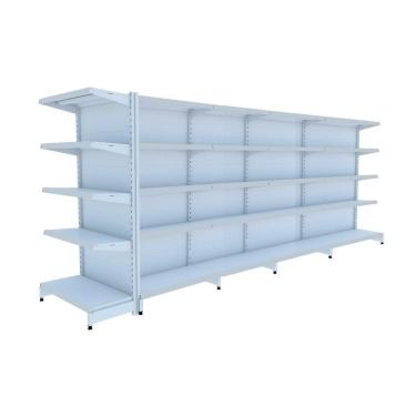 Imagem de Gondola Centro 170 Amapa Flex Kit 4 Metros 1 Ponta Branco SP