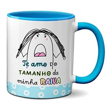Imagem de Caneca Flork Namorados Te Amo Do Tamanho Da Minha Raiva (Azul)