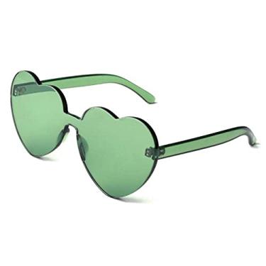 Imagem de Óculos de sol femininos moda designer amor coração polarizado festa óculos de sol vintage uv400 bonito sem aro feminino óculos de sol, a11, china