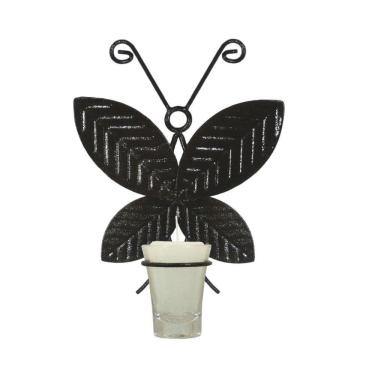 Imagem de Borboleta M 21 Cm Parede Porta Vela Branca Arandela