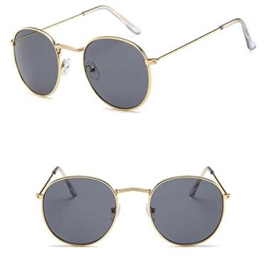 Imagem de Óculos de sol ovais retrô mulheres/homens designer vintage pequeno preto vermelho amarelo tons óculos de sol óculos de sol, c3, liga