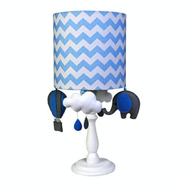 Imagem de Potinho de Mel Abajur Madeira Elefante Balão Azul