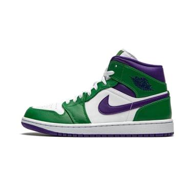 Imagem de Nike Air Jordan 1 masculino 554724-445, Aloe Verde/Court Purple-white, 9.5