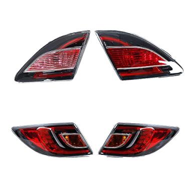 Imagem de JESYMBX Para Mazda 6 GH 2009-2012 GV8E-51-3F0 GV7K-51-3J0 Lâmpada traseira do automóvel LED Para-choque traseiro Lâmpada de parada Lâmpada de seta montagem de lâmpada de seta interna vermelha e externa esquerda e direita 1 conjunto