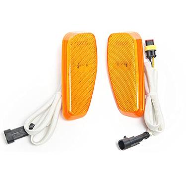 Imagem de JESYMBX Para Jeep Renegade 2014-2017 2 peças repetidor reflexão aviso frontal marcador luzes para-lama luz de seta amarela