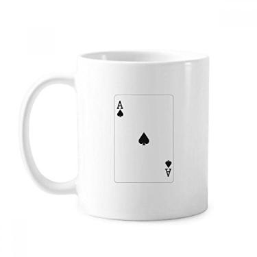 Imagem de Baralho de cartas Spade A padrão caneca cerâmica xícara de café porcelana louça