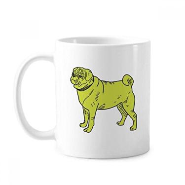 Imagem de Caneca com estampa de cachorro de desenho animado amarelo cerâmica xícara de porcelana de café louça