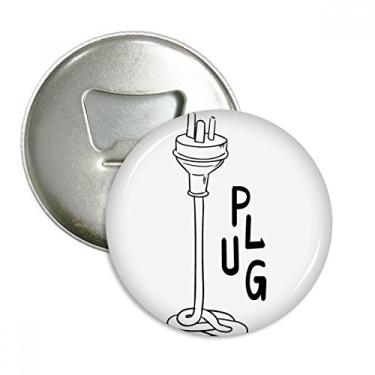 Imagem de Abridor de garrafas com três furos para desenho manual com ímã de geladeira, emblema multifuncional