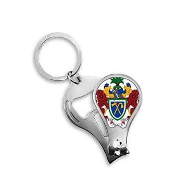 Imagem de Cortador de unhas com emblema nacional da África da Gâmbia abridor de chaveiro tesoura