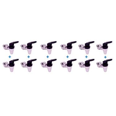 Imagem de KIT 6 Pares Torneira Esmaltec Bebedouro GNC1AE Cromada Preta