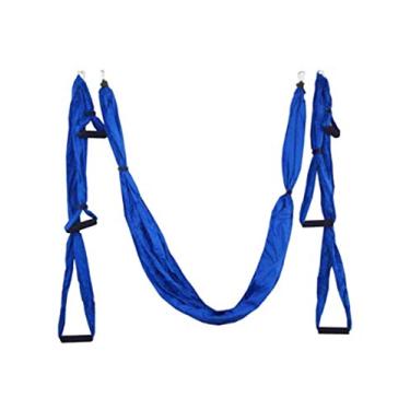 Imagem de Bestgift – Ferramenta de inversão de rede aérea para ioga e balanço para academia, casa, fitness, azul royal, 250 x 150 cm
