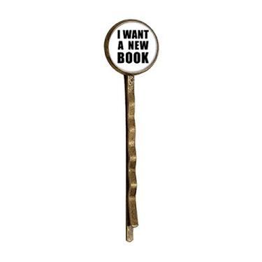 Imagem de I Want A New Book Art Deco Gift Fashion Retro Metal Hair Bobby Pin Headwear