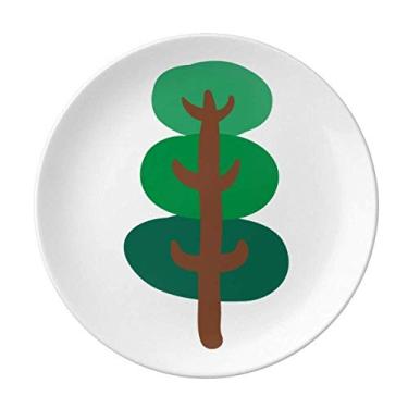 Imagem de Prato de porcelana decorativa com desenho de farinha de árvore forte para mesa de jantar