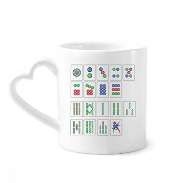 Imagem de Caneca do jogo de xadrez Mahjong da Cultura chinesa de cerâmica para café copo de coração de vidro