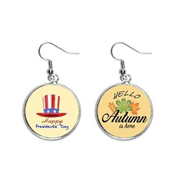 Imagem de Brinco de folha de outono American Uncle Hat Festival Ear Pendente