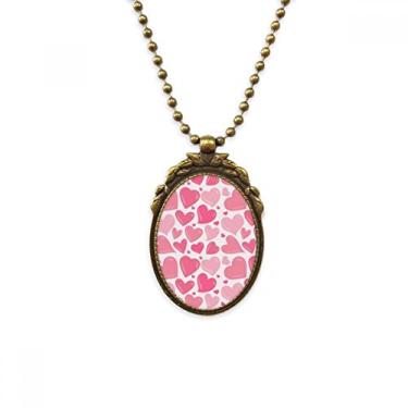 Imagem de DIYthinker Chaveiro com pingente de contas vintage para o Dia dos Namorados com coração rosa fofo