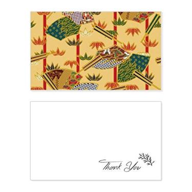 Imagem de Art Fan Leaves Ukiyo-e Japan Cartão de agradecimento aniversário aniversário saudações casamento agradecimento