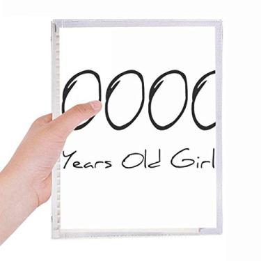 Imagem de Caderno de 10.000 anos de idade para meninas, diário de folhas soltas recarregável