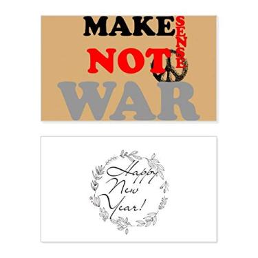 Imagem de Cartão de felicitações Make Sense Not War Love Peace World New Year Festival Bless Message presente