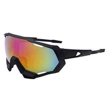 Imagem de Óculos De Sol Bike Ciclismo Esportivo Proteção Uv 400 Espelhado (Preto lt Espelalhada)