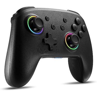 Imagem de Controle Sem Fio Pro Para Nintendo Switch PC IOS Android Steam Sixaxis Bluetooth - 10 Cores Led