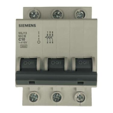 Imagem de Disjuntor Trifásico Tripolar Mini Din Curva C 5Sj1 Siemens