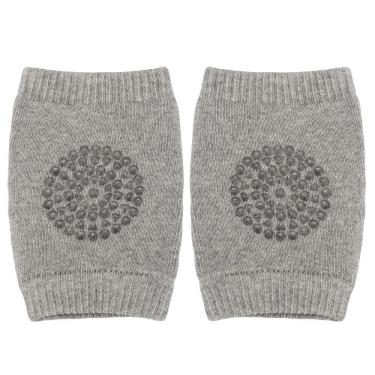 Imagem de Joelheira Bebê Engatinhar Antiderrapante Cinza Buba
