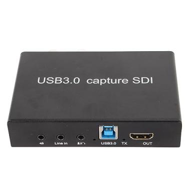 Imagem de Placa de Captura de Vídeo para Jogos, HDMI SDI para USB3.0 1080P AT 60FPS Captura de Vídeo, Placa de Captura de Entrada de Saída HDMI BNC, Suporta Saída de Som de 3,5 Mm