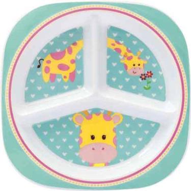 Imagem de Prato infantil com divisória Girafa Buba Baby