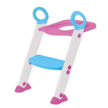 Imagem de Trono Infantil Redutor De Assento Com Escada Buba Rosa