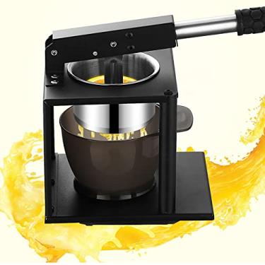Imagem de Prensa de cítricos, extrator de suco, novo com espremedor manual de haste, espremedor manual de aço inoxidável laranja limão cítrico, espremedor de essência de suco resistente prensado à mão (cor: espremedor manual)
