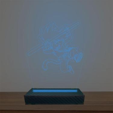 Imagem de Luminária Led 3d Goku Abajur Luxo