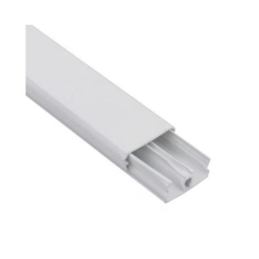 Imagem de Canaleta 2 Divisórias Cabos Fios Fita Dupla Face 2Mt Branco