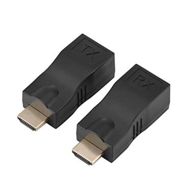 Imagem de 2X HDMI Para RJ45 Conversor Extensor De Cabo De Rede Repetidor Sobre Um único 30m CAT-5e CAT6 Suporte HDMI1.4 3D 1080P Resolução, 4k 2k, Para PS3 TV PC Projetor Computador HD EVD