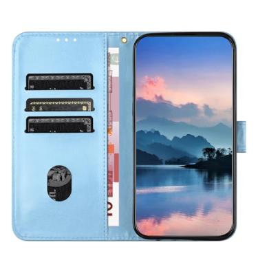 Imagem de Wallet Case Compatible with Samsung Galaxy J3 2015/J310/J3 2015/2016 for Women and Men,Flip Leather Cover with Card Holder, Shockproof TPU Inner Shell Phone Cover & Kickstand (Size : Light Blue)