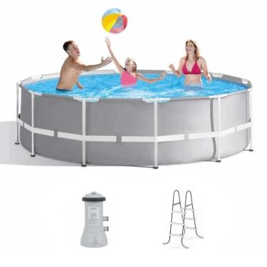 Imagem de INTEX, Piscina Estrutural Prism 8.592 Litros Bomba Filtro 110v e Escada