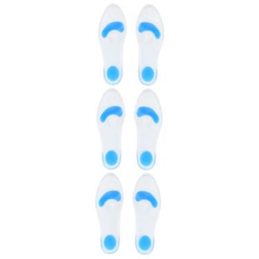 Imagem de 1 par de almofada para fascite plantar Palmilha de absorção Palmilha de silicone para pés para corredores Palmilhas de gel transparente Palmilha esportiva Palmilhas ortopédicas para pés Palmilhas para