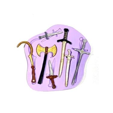 Imagem de Confeitaria dos moldes, F162 MOLDE DE SILICONE ESPADAS CONFEITARIA BISCUIT