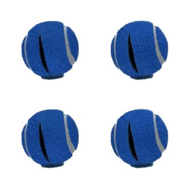 Imagem de AHS American Hospital Supply Bolas de tênis para pernas de andador | Bolas de tênis para andadores para idosos | Pacote com 4 bolas de tênis pré-cortadas, azul