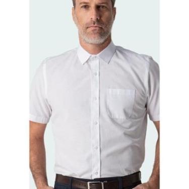 Imagem de Camisa social masculina manga curta comfort diretoria branco-Masculino