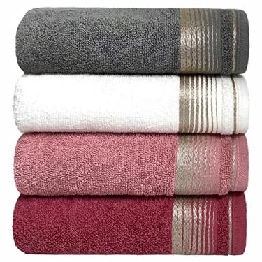 Imagem de Kit Com 4 Toalhas de Rosto Gigante Alta Absorção Sublime 45x70cm - Central Toalhas (KIT 2)