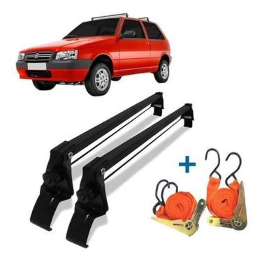 Imagem de Rack Teto Fiat Uno Mille 2 Pts 84 A 2013 + 2 Cintas Catraca