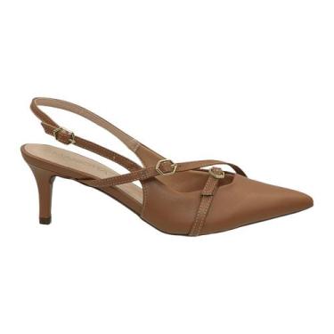 Imagem de Scarpin Mariotta Slingback Kitten Heels Feminino 1355305-01