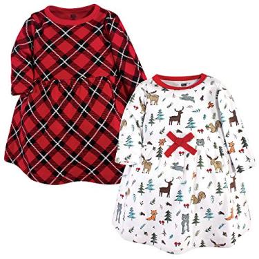 Imagem de Hudson Baby Vestidos de algodão para bebês meninas, Woodland Friends, 0-3 Meses