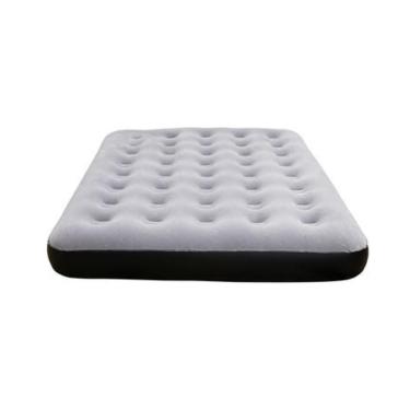 Imagem de NTK, Colchão Inflável Casal Mirage Suporta Até 200kg, Preto e Branco