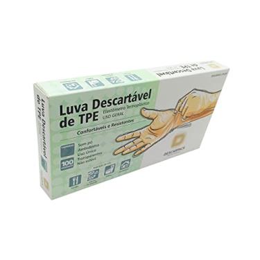 Imagem de Luva Descartável de TPE Sem Pó Descarpack M | 100 Unidades | Transparente, Confortável e Resistente para Uso Geral
