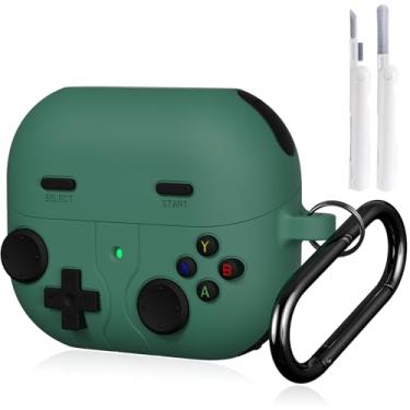 Imagem de KOREDA Capa protetora de silicone compatível com Samsung Galaxy Buds 3 Pro e Galaxy Buds 3 (2024) com kit de limpeza, design de jogo de desenho animado fofo e engraçado com chaveiro para homens e