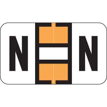 Imagem de Doctor Stuff - File Folder Labels, Alphabet Letter N, Ringbook Sheets, Jeter 5800 - JTAM Series Compatible Alpha Stickers, Fluorescent Orange, 15/16" x 1-5/8", 240 Labels