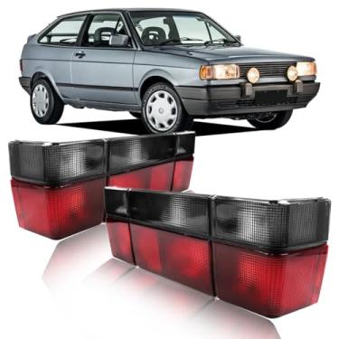 Imagem de Par Lanternas Traseiras Gol Quadrado Fumê 1988 à1994